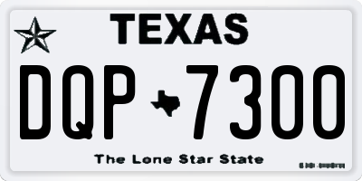 TX license plate DQP7300