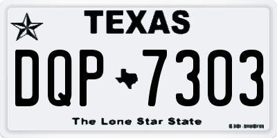 TX license plate DQP7303