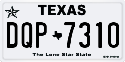 TX license plate DQP7310