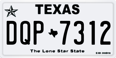 TX license plate DQP7312