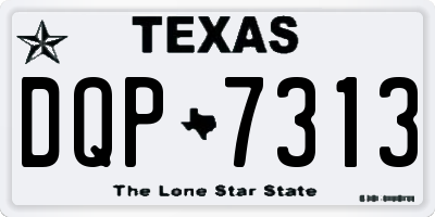 TX license plate DQP7313