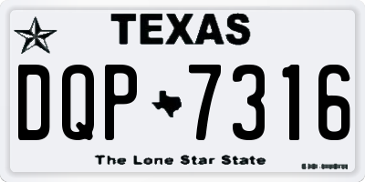 TX license plate DQP7316