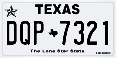 TX license plate DQP7321