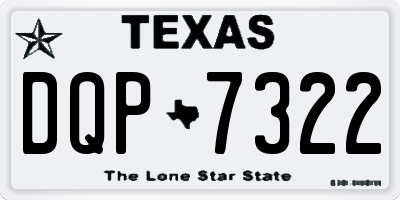 TX license plate DQP7322