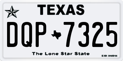 TX license plate DQP7325