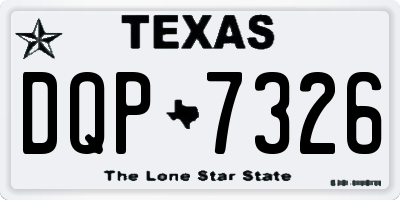 TX license plate DQP7326