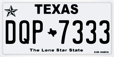 TX license plate DQP7333