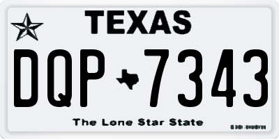 TX license plate DQP7343