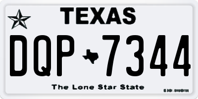 TX license plate DQP7344