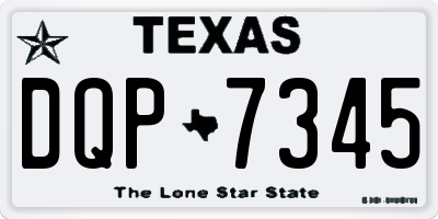 TX license plate DQP7345