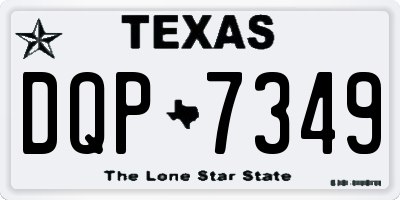 TX license plate DQP7349