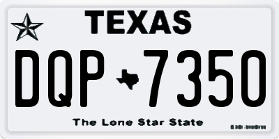 TX license plate DQP7350