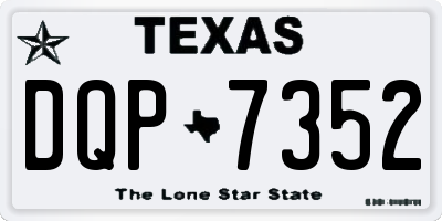 TX license plate DQP7352