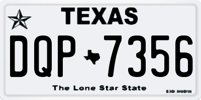 TX license plate DQP7356