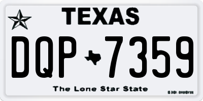 TX license plate DQP7359