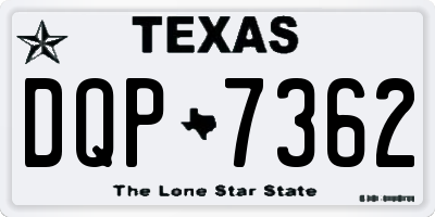 TX license plate DQP7362