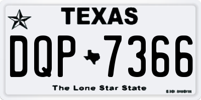 TX license plate DQP7366