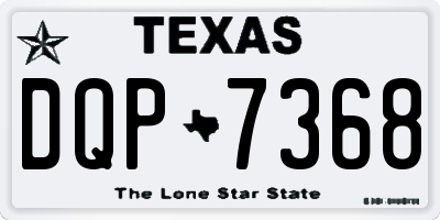 TX license plate DQP7368