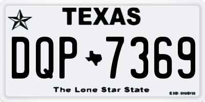 TX license plate DQP7369