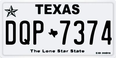 TX license plate DQP7374