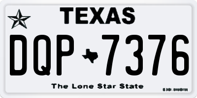 TX license plate DQP7376