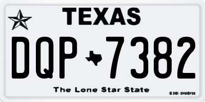 TX license plate DQP7382