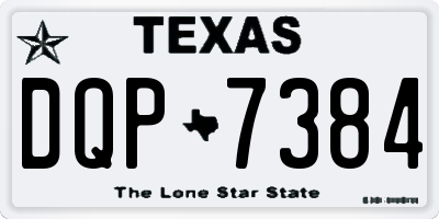 TX license plate DQP7384