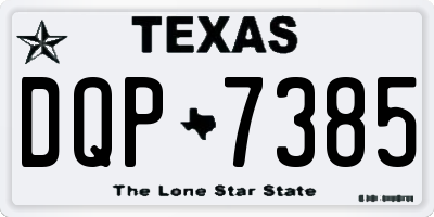 TX license plate DQP7385