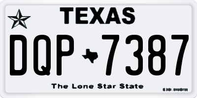 TX license plate DQP7387