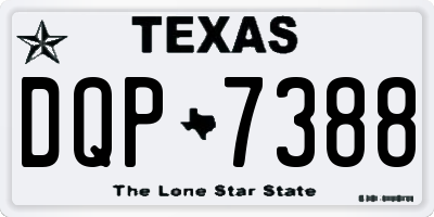 TX license plate DQP7388