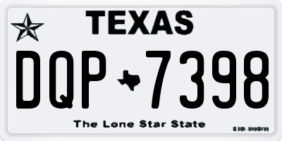 TX license plate DQP7398