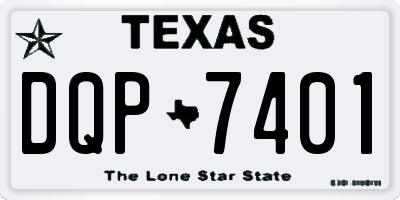 TX license plate DQP7401