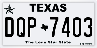 TX license plate DQP7403