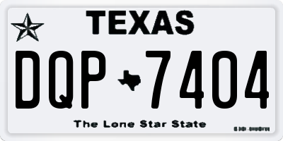 TX license plate DQP7404