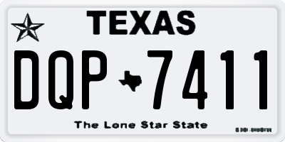 TX license plate DQP7411