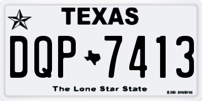 TX license plate DQP7413