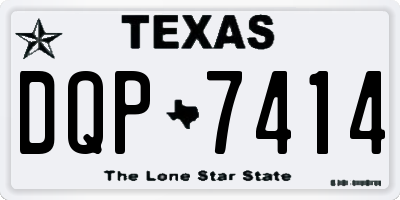 TX license plate DQP7414