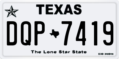 TX license plate DQP7419