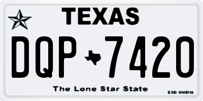 TX license plate DQP7420