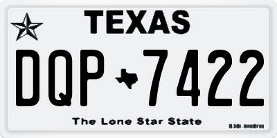 TX license plate DQP7422