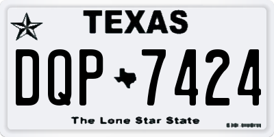 TX license plate DQP7424