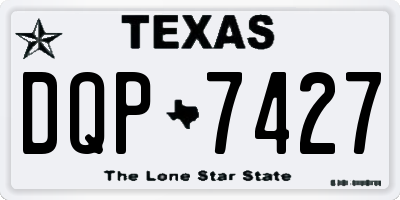 TX license plate DQP7427