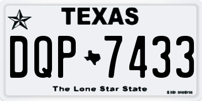 TX license plate DQP7433