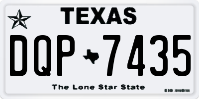 TX license plate DQP7435