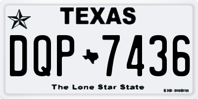 TX license plate DQP7436