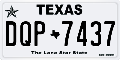 TX license plate DQP7437