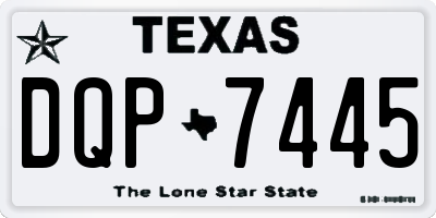 TX license plate DQP7445