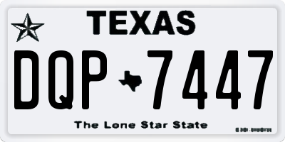 TX license plate DQP7447