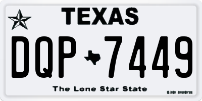 TX license plate DQP7449