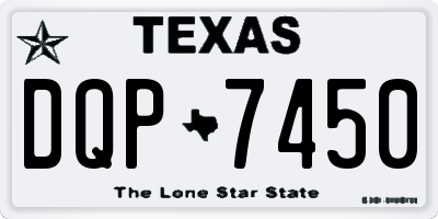 TX license plate DQP7450